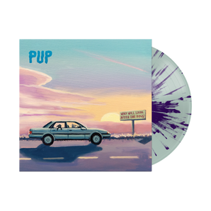 Wer kümmert sich um die Hunde? Meeresschaumgrün mit lila Spritzern, Vinyl-LP